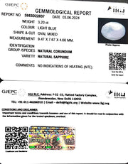 3.20/CT Natural Blue Sapphire with Govt Lab Certificate-4551